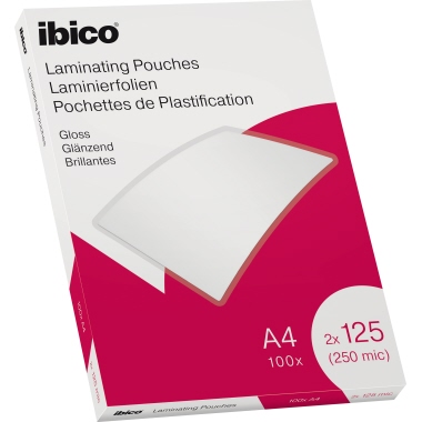Folientasche IBICO A4 216X303mm 125my glänzend 100 St/Pack High Speed Pouches