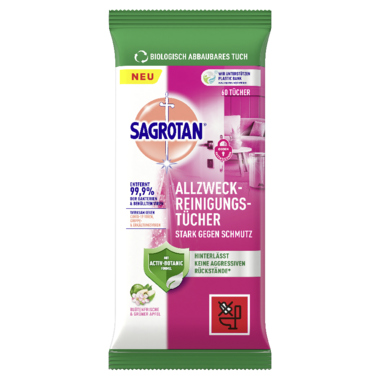 Reinigungstücher Sagrotan Grana&Limet für Oberflächen