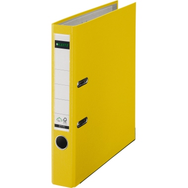 Ordner Leitz 1015 Plastik A4 52mm gelb 