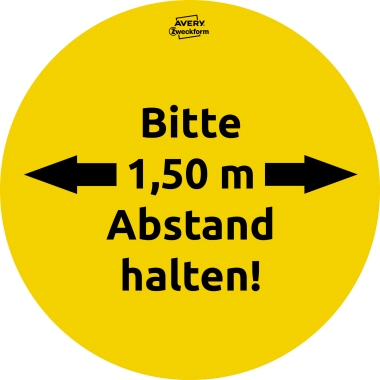 Hinweis Aufkleber Zweckform 49403 Abstand Corona