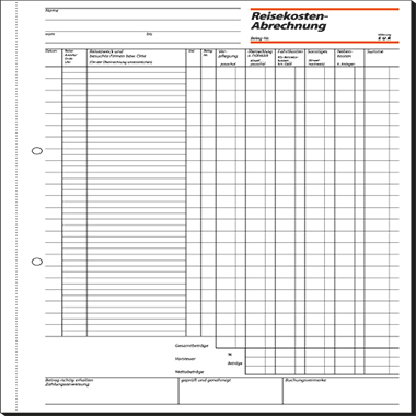 Reisekostenabrechnung Sigel RA415 A4h, 50blatt, Monatlich