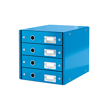 Schubladenbox Leitz 6049 4F PP blau Click & Store