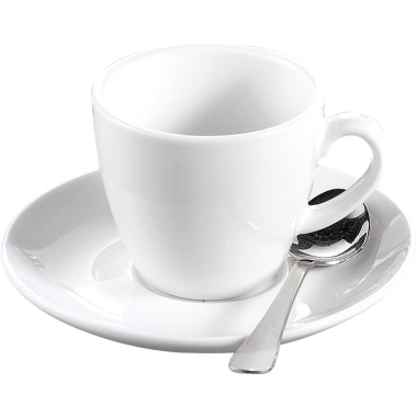 Espressotasse Bistro weiß inkl Untert. Porzellan