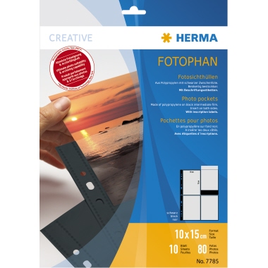 Sichthülle Herma 7564 13x18cm quer Fotophan, 4 Fotos je Hülle