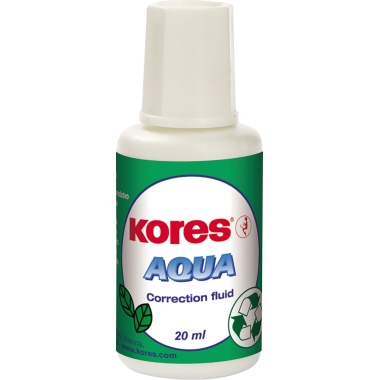 Korrekturflüssigk.Kores KF6910 20ml weiß Aqua schnell trocknend