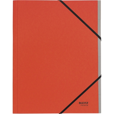 Ordnungsmappe Leitz 3914 A4 PP 6F rot recycle
