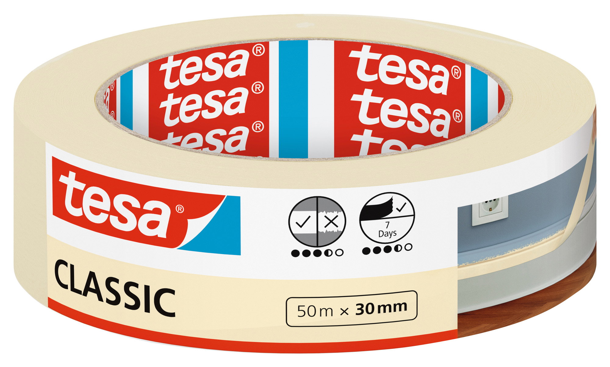 Kreppband Tesa 52805 50mx30mm classic 
