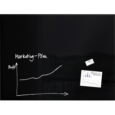 Glasboard Sigel GL210 120x90cm schwarz magnethaftend, Artvertum