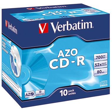 CD-R Verbatim 700MB 80Min. JewelCase  CD-R Verbatim 700MB 80Min. JewelCase
