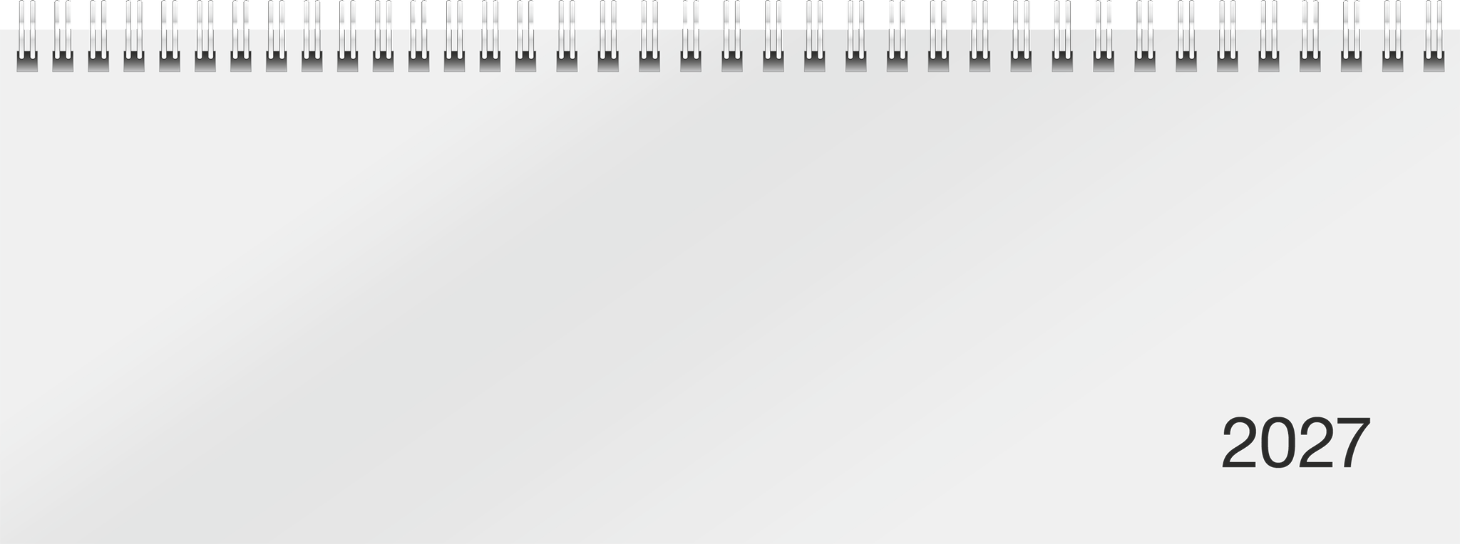 Tischkalender 36501 Sequenz quer weiß 2s/1w, Wire-o-bindung, 7-18 Uhr