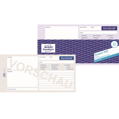 Kurzbrief Zweckf. 1020 1/3 A4 