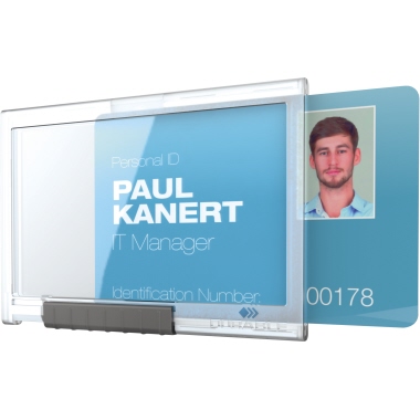 Kartenhalter DURABLE 8922 PUSHBOX MONO transparent