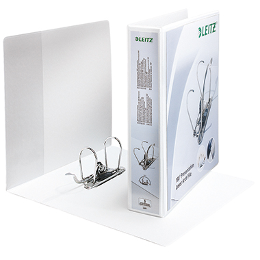 Präsentationsordner Leitz 4225 A4 weiß 80mm Überbreite Hartpappe