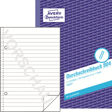 Durchschreibbuch Avery Zweckform 904 A5 