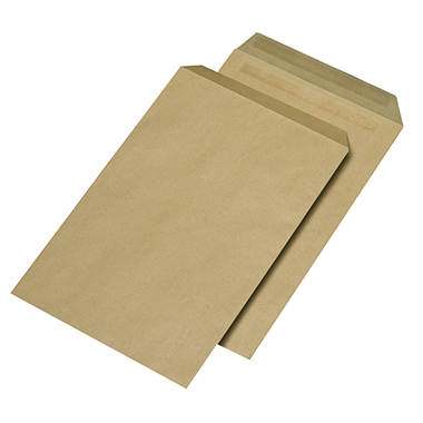 Versandt. C4 oF 90g SK braun 229x324mm, Ohne Fenster, Selbstklebend