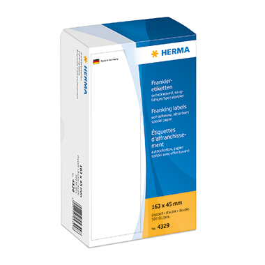 Etikett Herma 4329 163x45mm weiß Frankier