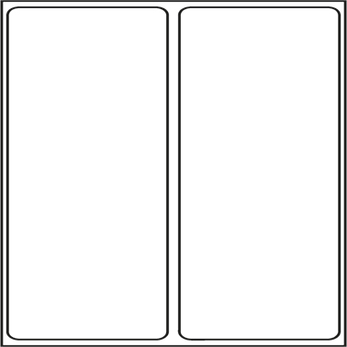 Etikett 05832 130x40mm weiß 0 Frankier