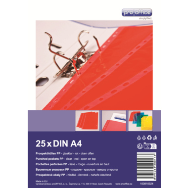 Prospekthülle A4 PP 60my GK gelb 