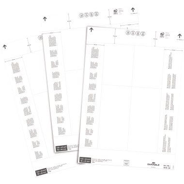 Einsteckschild Durable 101002 140/ 90x65mm weiß 80 St./Pack für Logistikt.