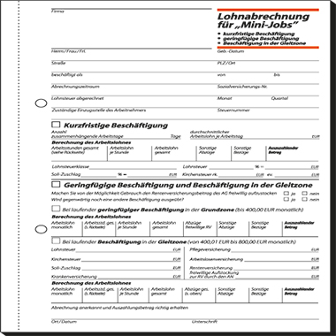 Lohnabrechnung SIGEL LO519 A5 50 Blatt 