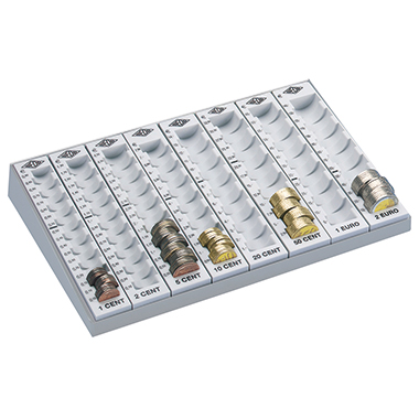 Geldzählbrett Wedo 160780037 grau 279x188x48mm lose Rillen