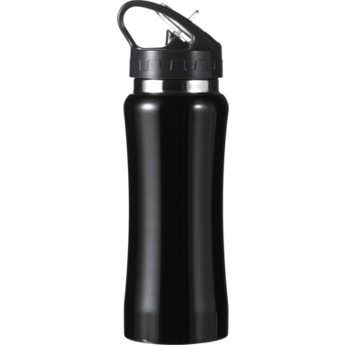 Trinkflasche Edelstahl 600ml schwarz 