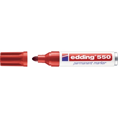 Permanentmarker Edding 550 rot 3-4mm, Rundspitze