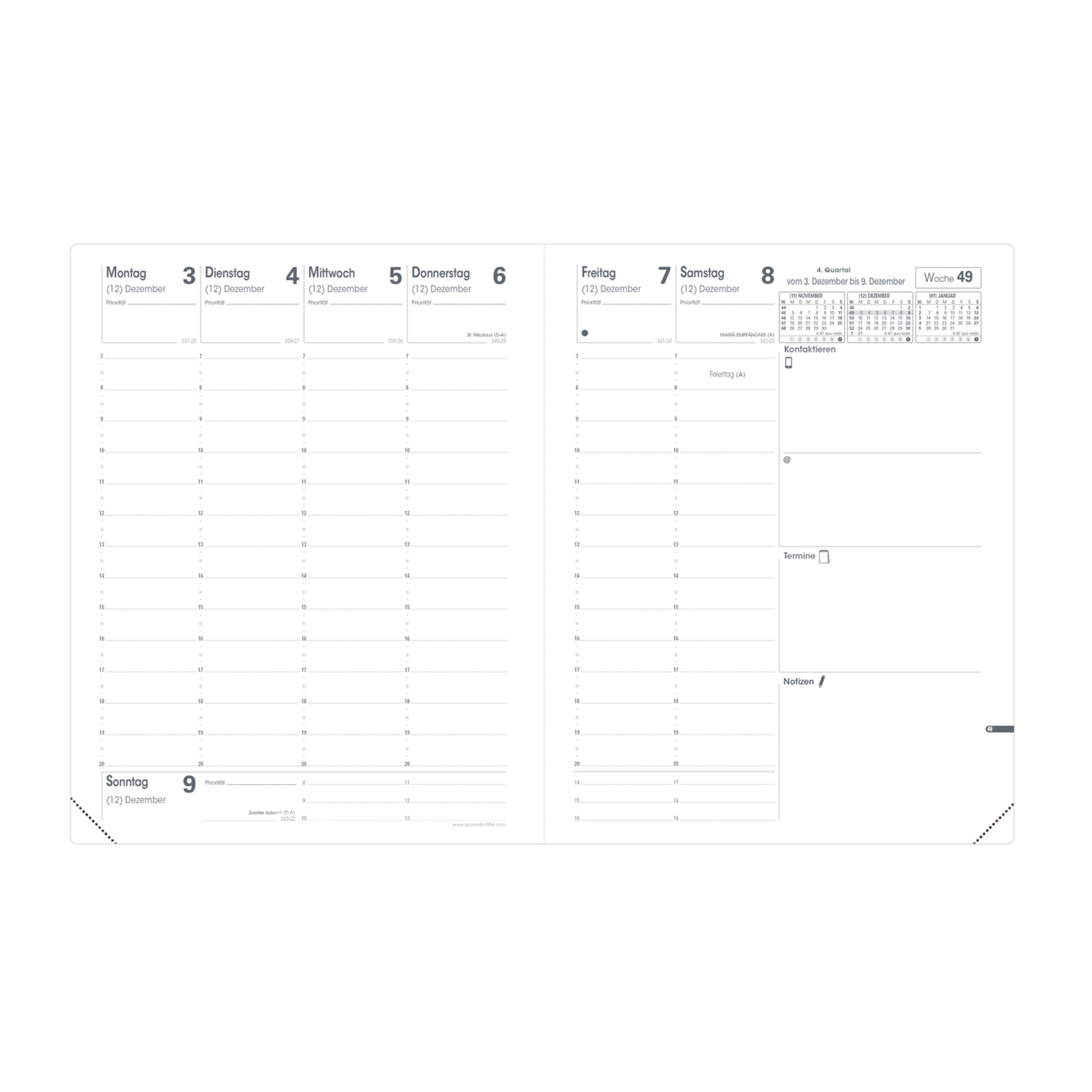 Buchkalender Quo Vadis 16089Q Pr 777 777 Schwarz, Impala-einband