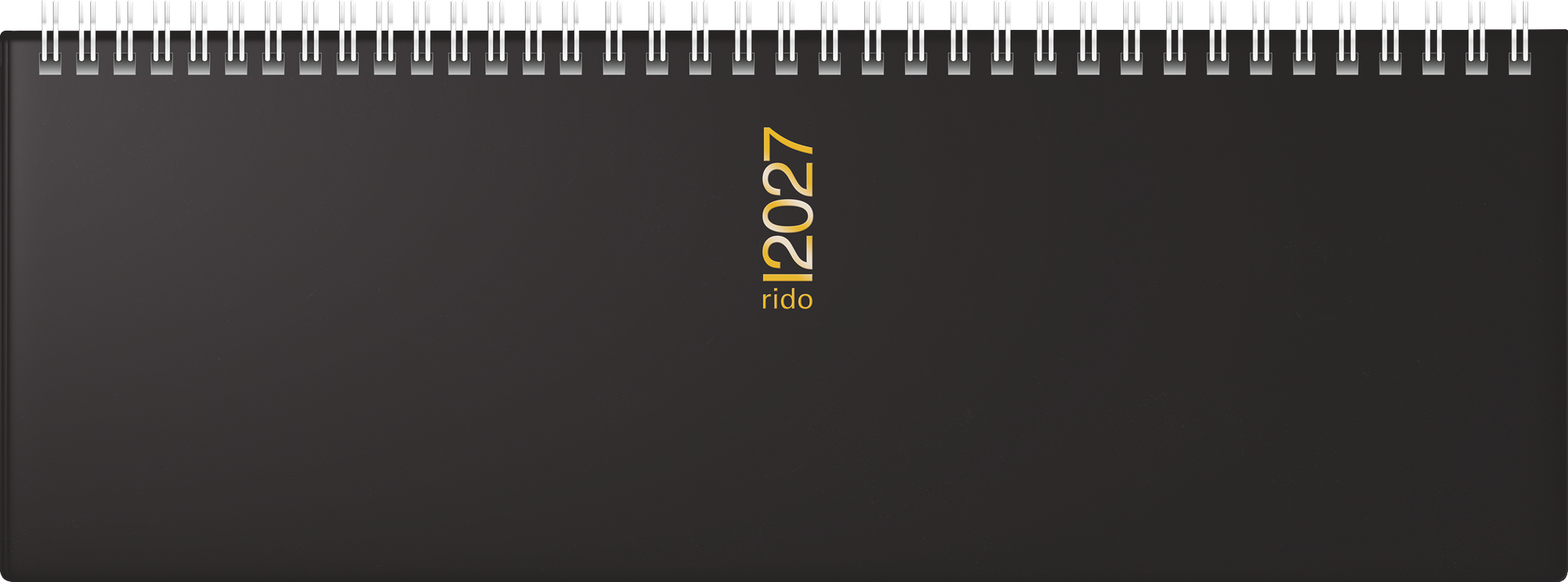 Tischkalender quer 31302 Galerie 1W/2S Schwarz, Hartfoliert, Pvc
