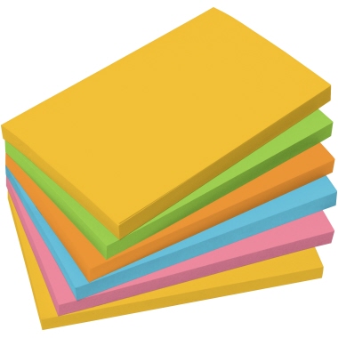 Moderationskarten SIGEL BA127 75x125mm farbig sortiert 100Bl. 6 Block/Pack