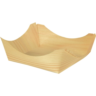 Fingerfoodschale Einweg 3,5x10x10cm brau 