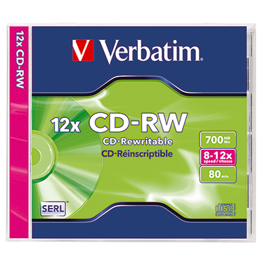 CD-RW Verbatim 700MB 80Min. JC 8-12 fach 8-12 43148