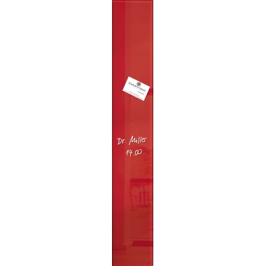 Magnettafel Glas Sigel GL104 rot 120x780x15mm, Artverum