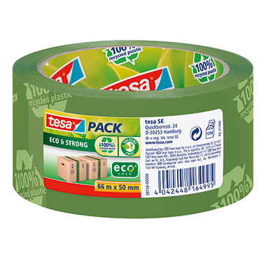 Packband Tesa 58156 66mx50mm grün bedruc Kt Aus 100 % Recyceltem Kunststoff (pp)