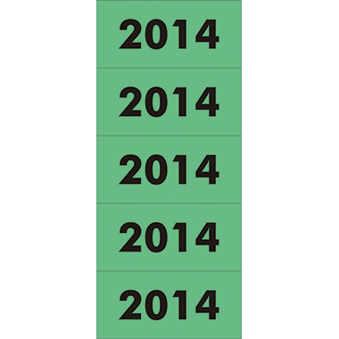 Inhaltsschilder 2014 grün 100 Stück