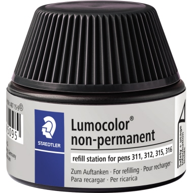 OHP-Marker Refill Staedtler 48715 schw Lumocolor, wasserlöslich, Inhalt 15ml