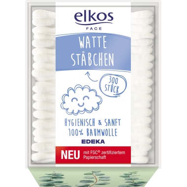 Wattestäbchen Elkos weiß 