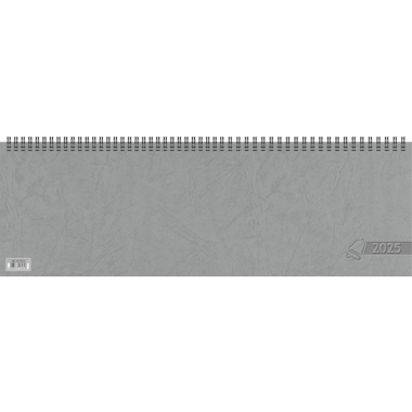 Tischkalender quer 5072921 1W/2S grau 42x13,7cm, Karton
