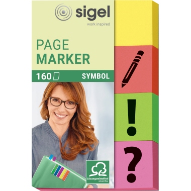 Haftmarker Sigel HN635 Symbol 50X80mm 160 Blatt
