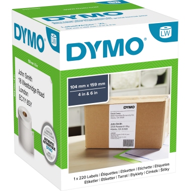 Etikett Dymo 4XL 104x159 mm Versandetike Versand