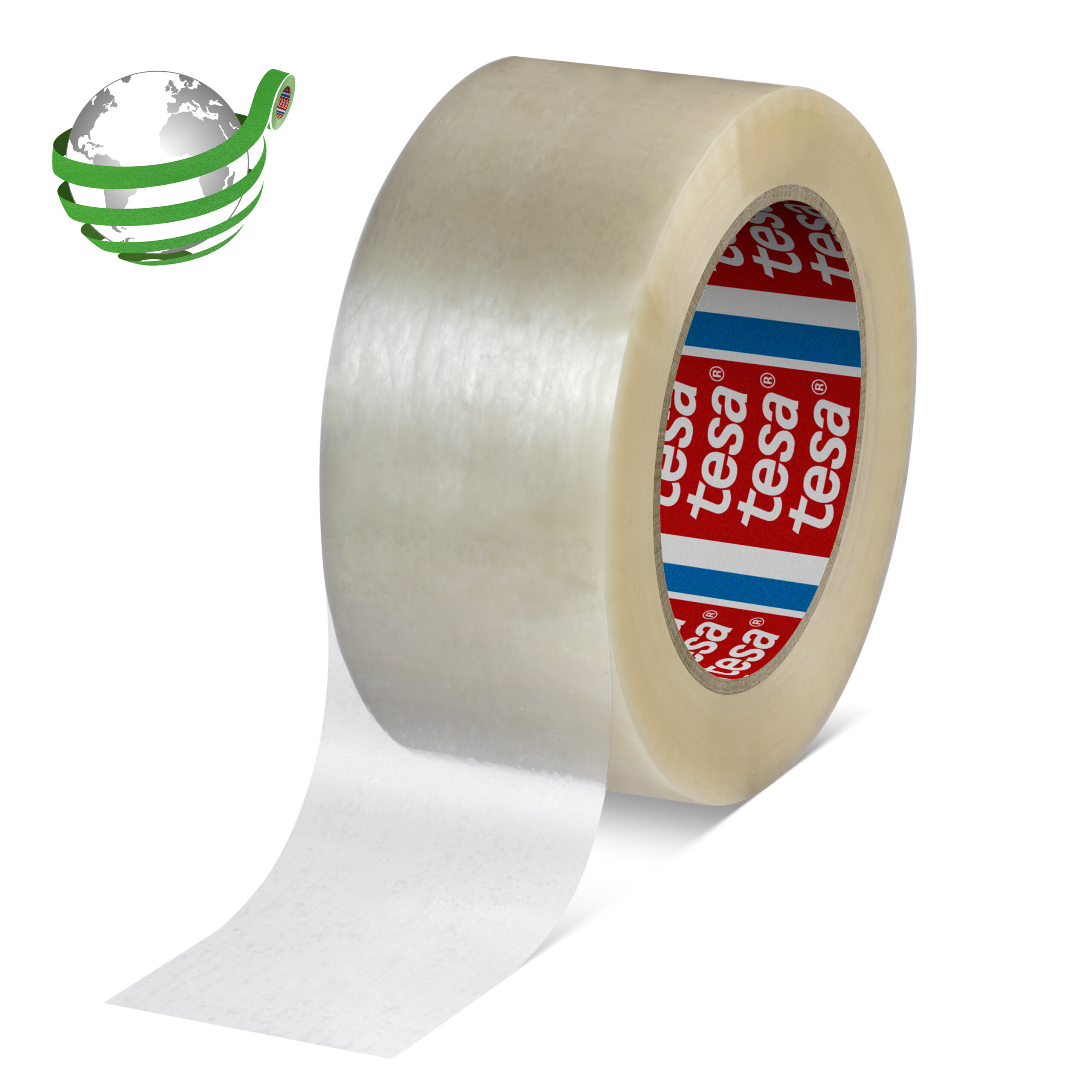 Packband Tesa 60418 132mx50mm transp. PCR PET recycled PET 85%