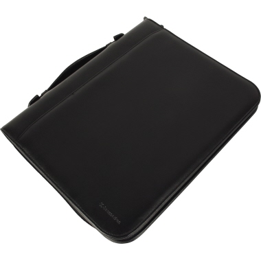 Schreibmappe Soe 5164 Essen A4 schwarz Lederimitat, 37x30x4,5cm, 4-ring-mechani