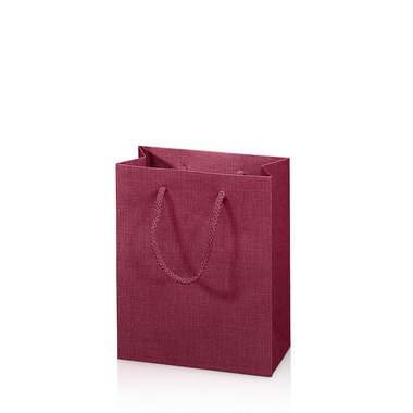Papiertragetasche 170x85x210mm 190g bor. bordeaux
