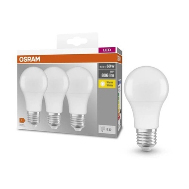 LED-Lampe Osram E27 8,5W matt Base Classic