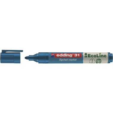 Flipchartmarker Edding 31 EcoLine blau 1,5-3mm, Rundspitze