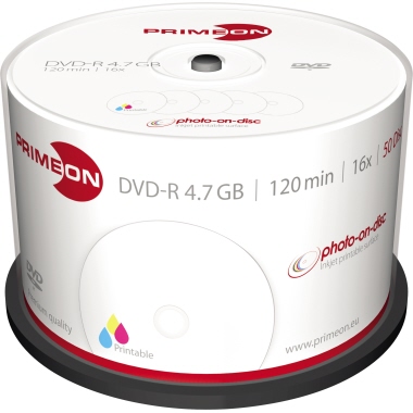 DVD-R Primeon 4,7GB 16x 50er Sp Ink-Pr. Indel Ink-printable