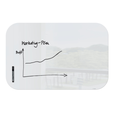 Glasboard Sigel GL303 100x65cm weiß Magnethaftend, Artvertum