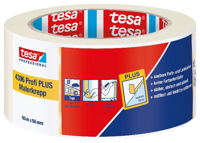 Kreppband tesa 4306 profi 50mx50mm beige