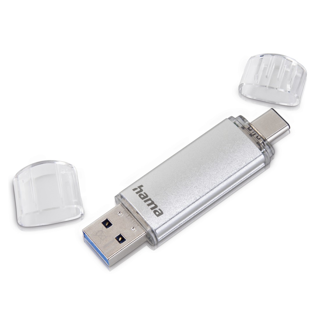 USB-Speicherstick Hama 181075 C-Laeta si lber USB-C USB 3.1/USB 3.0, 256GB, 70 MB/s
