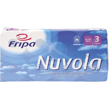Toilettenp. Nuvola 3lag. 8 Rollen 250Bl 